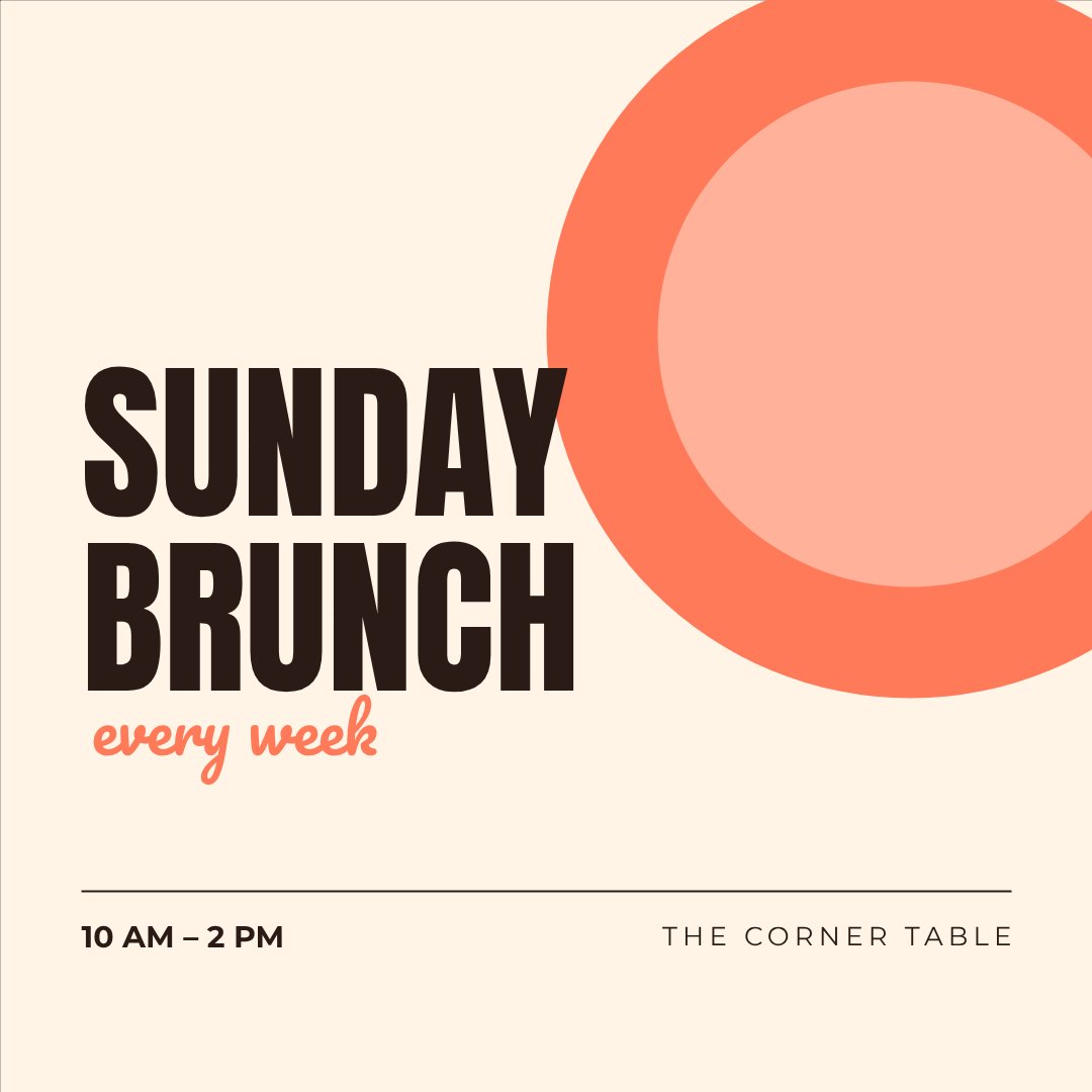 Sunday Brunch — editable social media template