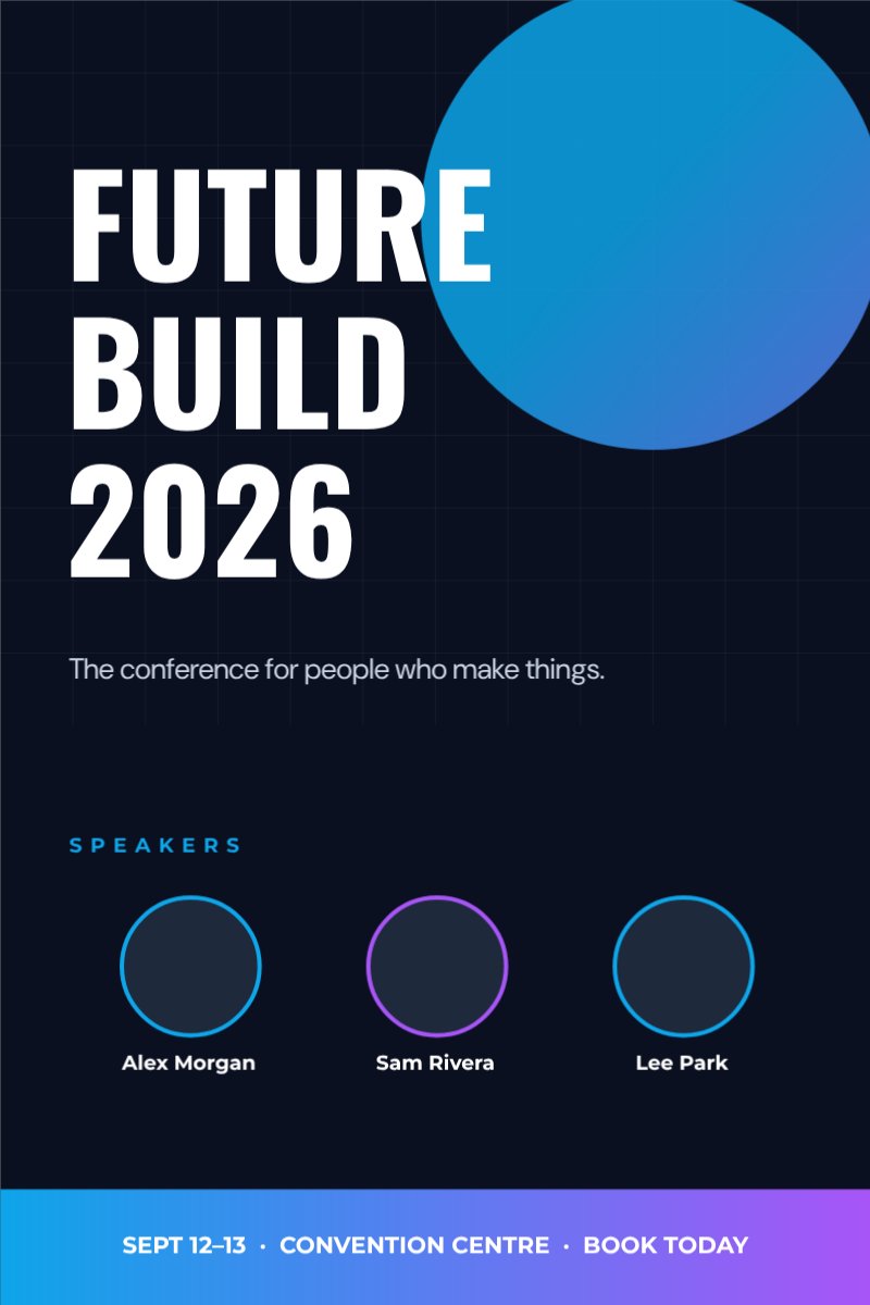 Tech Conference — editable events template