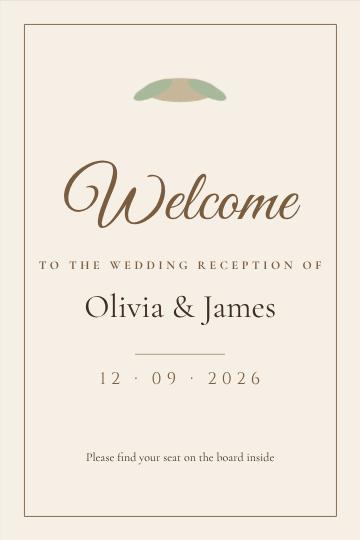 Welcome Reception Sign template