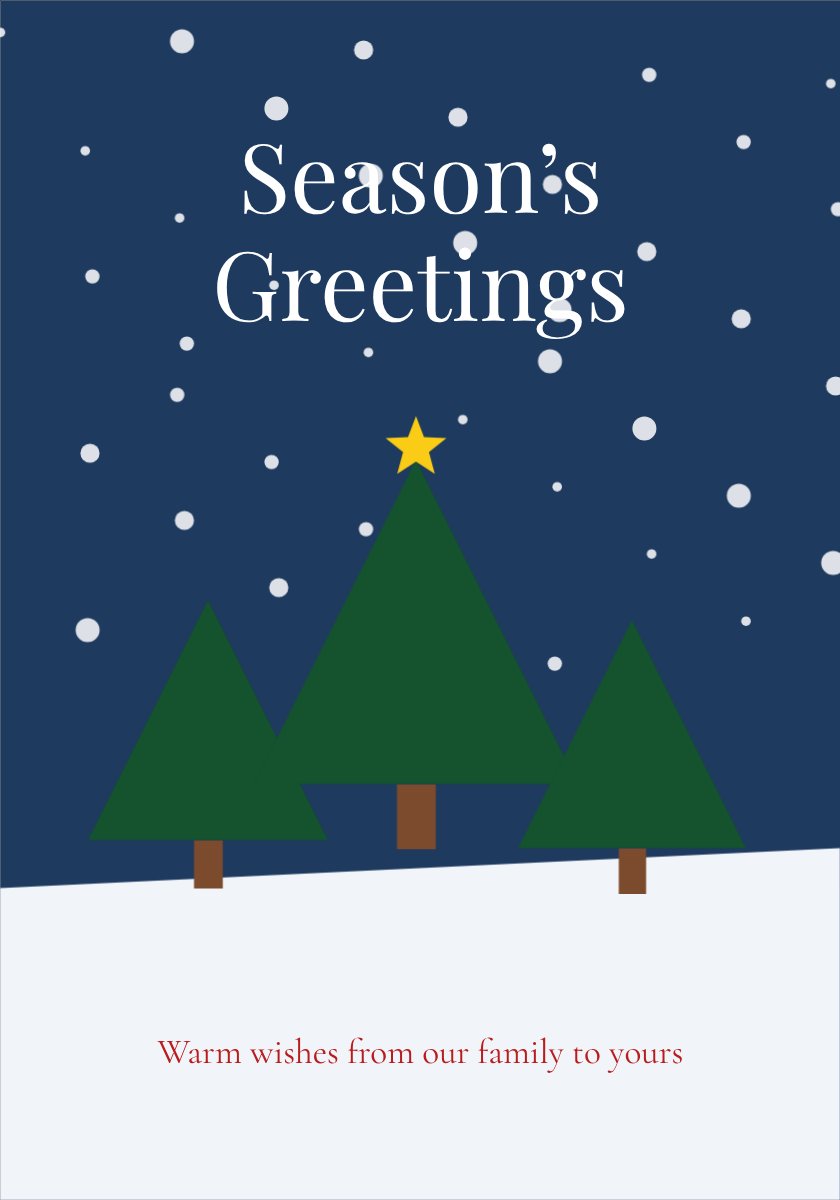 Winter Greetings — editable cards template